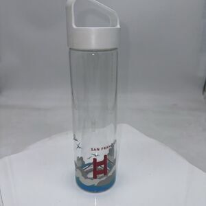 STARBUCKS Water Bottle Glass TUMBLER You Are Here San Francisco 18.5 oz
